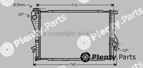 Prasco BWA2235 — Radiator, engine cooling