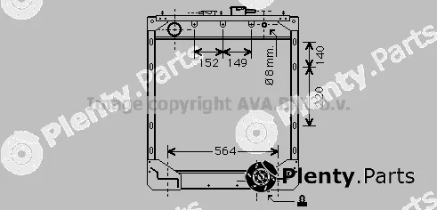 Prasco MN2003 — Radiator, engine cooling