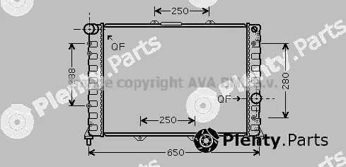 Prasco ALA2091 — Radiator, engine cooling
