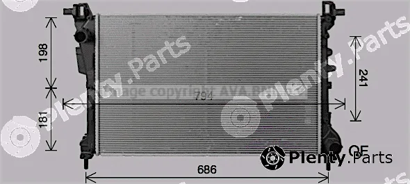 Prasco FT2469 — Radiator, engine cooling