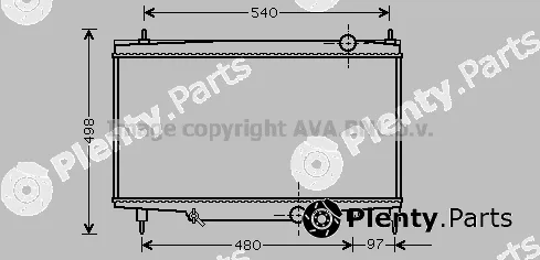 Prasco PE2229 — Radiator, engine cooling