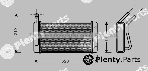 Prasco AU6054 — Heat Exchanger, interior heating