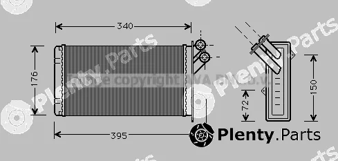 Prasco CN6129 — Heat Exchanger, interior heating