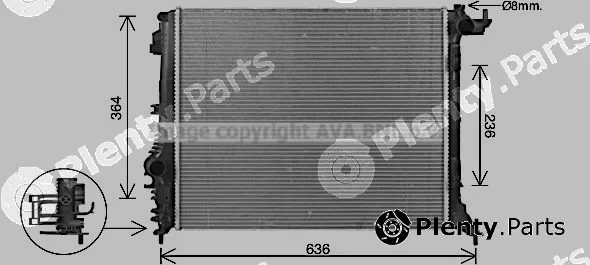 Prasco RT2648 — Radiator, engine cooling