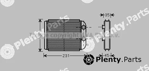 Prasco VO6132 — Heat Exchanger, interior heating