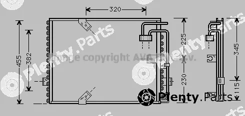 Prasco BW5187 — Condenser, air conditioning