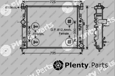 Prasco ME800R001 — Radiator, engine cooling PrascoSelection