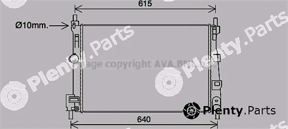 Prasco MZ2295 — Radiator, engine cooling