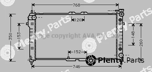 Prasco MZA2037 — Radiator, engine cooling