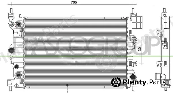 Prasco OP700R008 — Radiator, engine cooling