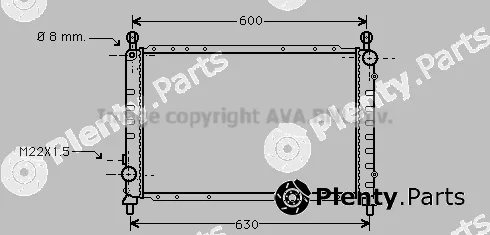Prasco ALA2076 — Radiator, engine cooling