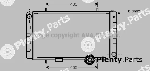 Prasco AU2092 — Radiator, engine cooling