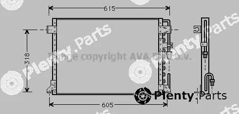 Prasco VO5071 — Condenser, air conditioning