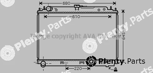 Prasco DNA2296 — Radiator, engine cooling