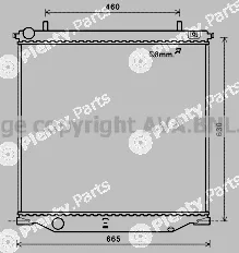 Prasco CT2058 — Radiator, engine cooling