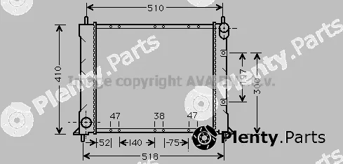 Prasco AU2150 — Radiator, engine cooling