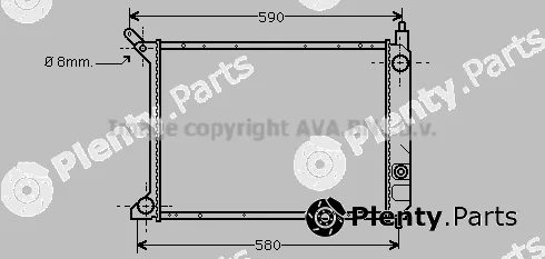 Prasco AU2095 — Radiator, engine cooling