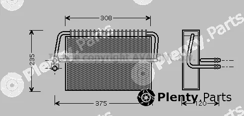 Prasco MSV326 — Evaporator, air conditioning