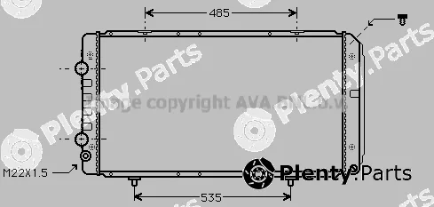 Prasco PE2146 — Radiator, engine cooling