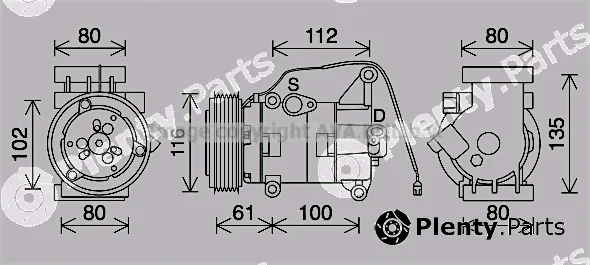 Prasco MZAK290 — Compressor, air conditioning