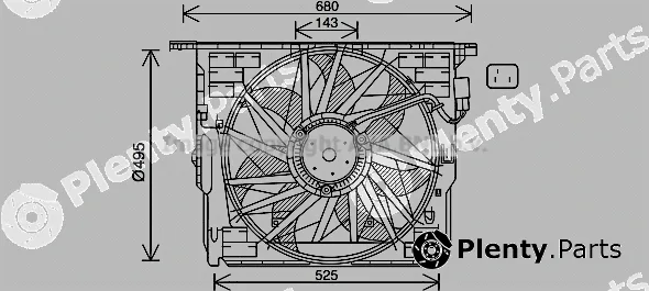 Prasco BW7564 — Fan, engine cooling