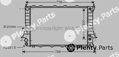 Prasco AIA2078 — Radiator, engine cooling