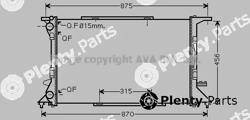 Prasco AI2306 — Radiator, engine cooling