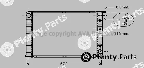 Prasco VO2089 — Radiator, engine cooling