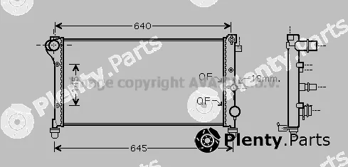 Prasco FTA2295 — Radiator, engine cooling