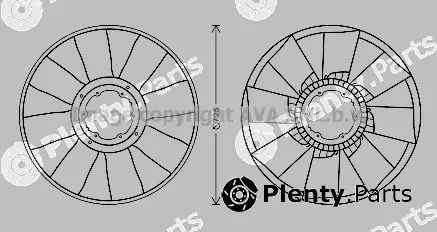 Prasco DFB062 — Fan Wheel, engine cooling