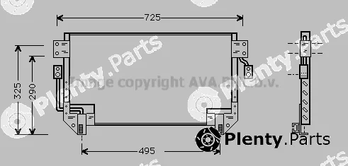 Prasco TO5195 — Condenser, air conditioning