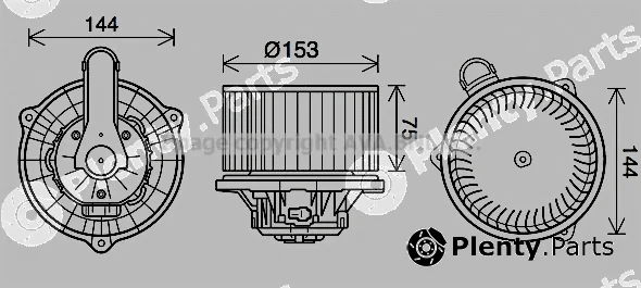 Prasco HY8450 — Electric Motor, interior blower