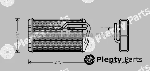Prasco AU6104 — Heat Exchanger, interior heating