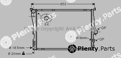 Prasco BW2343 — Radiator, engine cooling