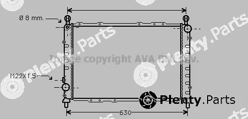Prasco AL2055 — Radiator, engine cooling