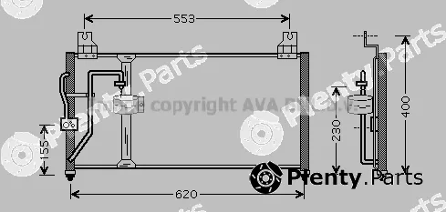 Prasco KA5094 — Condenser, air conditioning