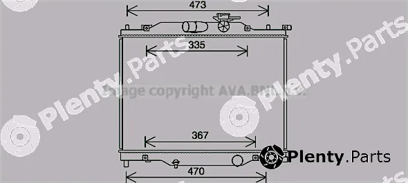 Prasco MZ2286 — Radiator, engine cooling