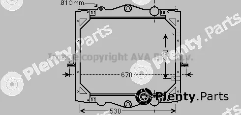Prasco DF2039 — Radiator, engine cooling