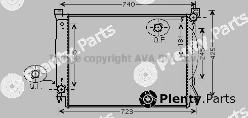 Prasco AIA2245 — Radiator, engine cooling
