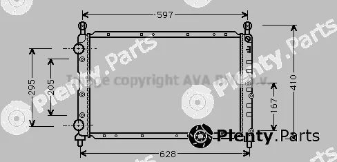 Prasco AL2068 — Radiator, engine cooling