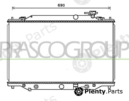Prasco MZ702R003 — Radiator, engine cooling