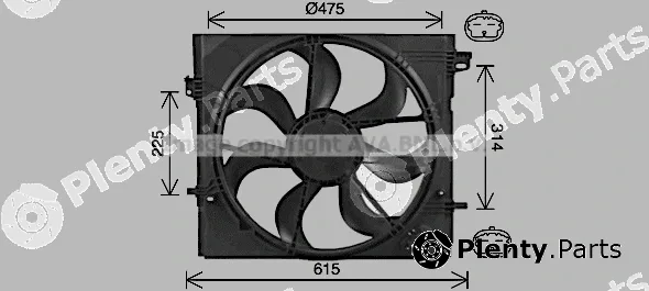 Prasco DN7540 — Fan, engine cooling
