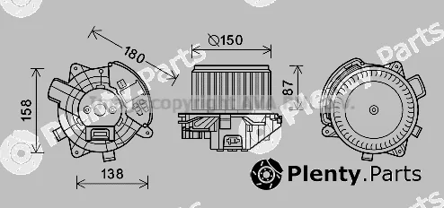 Prasco FT8444 — Electric Motor, interior blower