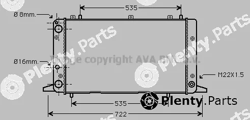 Prasco AIA2053 — Radiator, engine cooling