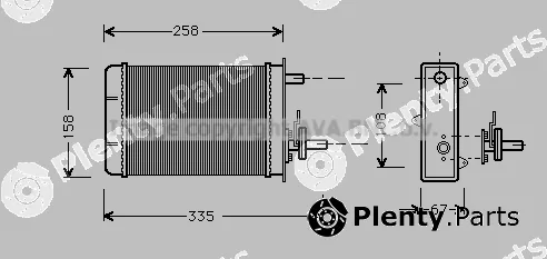 Prasco FT6084 — Heat Exchanger, interior heating