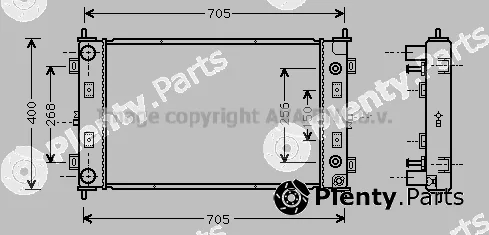 Prasco CR2034 — Radiator, engine cooling