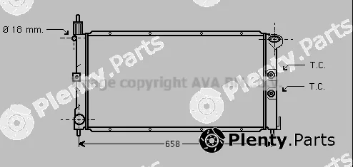 Prasco AU2112 — Radiator, engine cooling