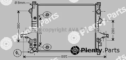 Prasco VO2133 — Radiator, engine cooling