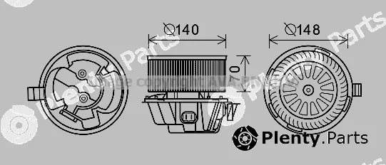Prasco DA8012 — Electric Motor, interior blower