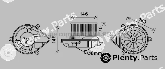 Prasco PE8394 — Electric Motor, interior blower